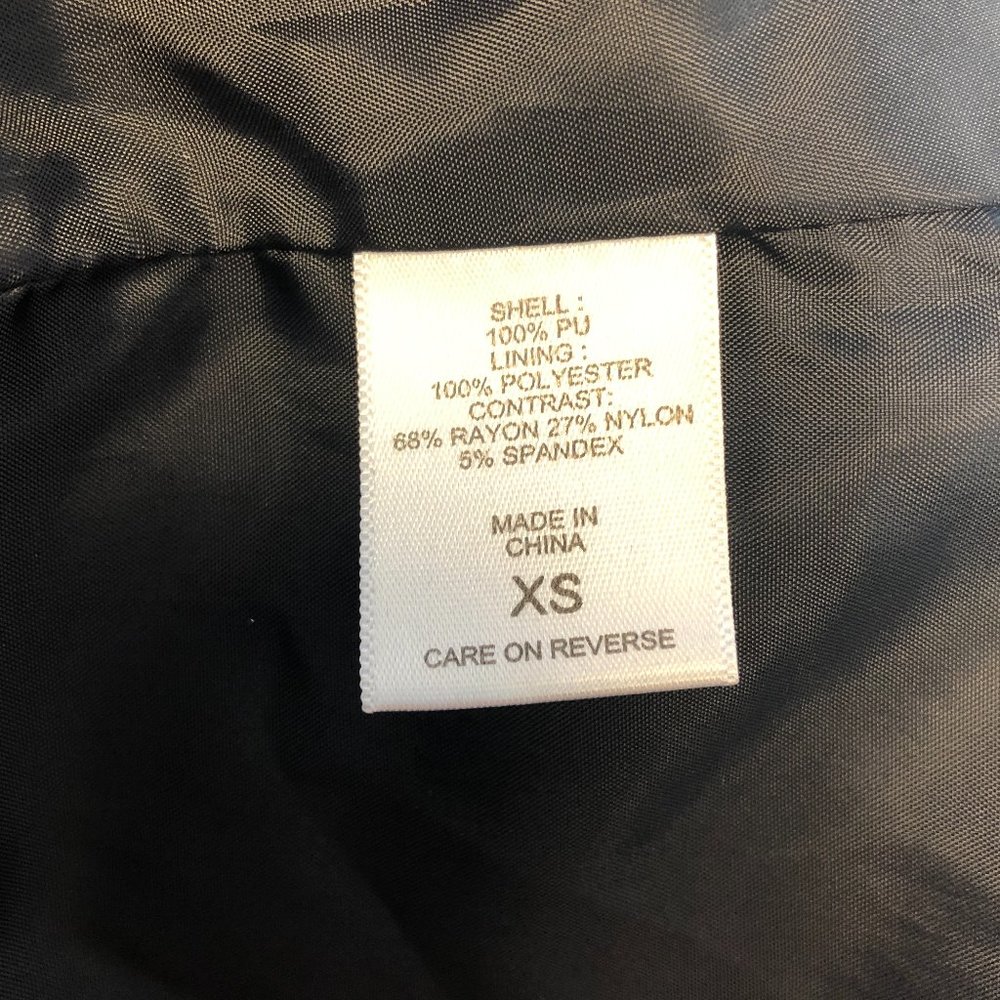 NEW YORK & COMPANY Faux Leather Moto Jacket #AI18 - Picture 9 of 10